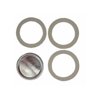 Dichtungsringe und Filtersieb für 2 Tassen Aluminium Espressokocher